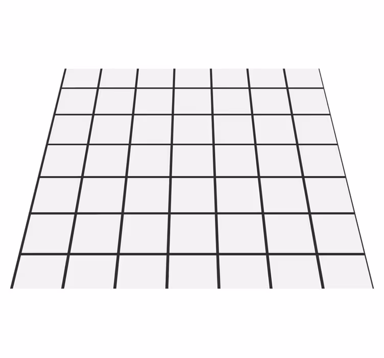 Tapis vinyle chambre damier irrégulier - TenStickers