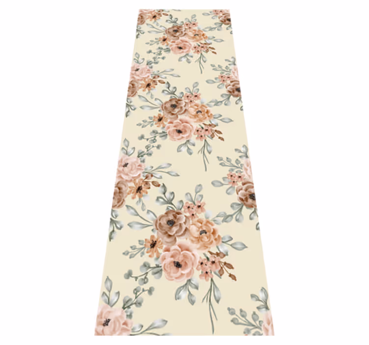 Tapis vinyle chambre tableau roses romantique - TenStickers