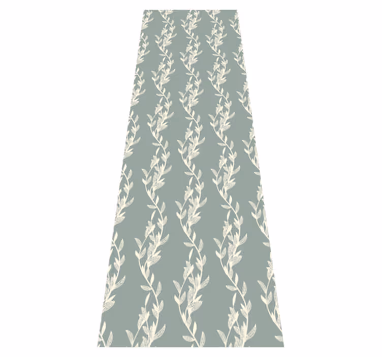 Tapis vinyle chambre style provençal petites feuilles - TenStickers