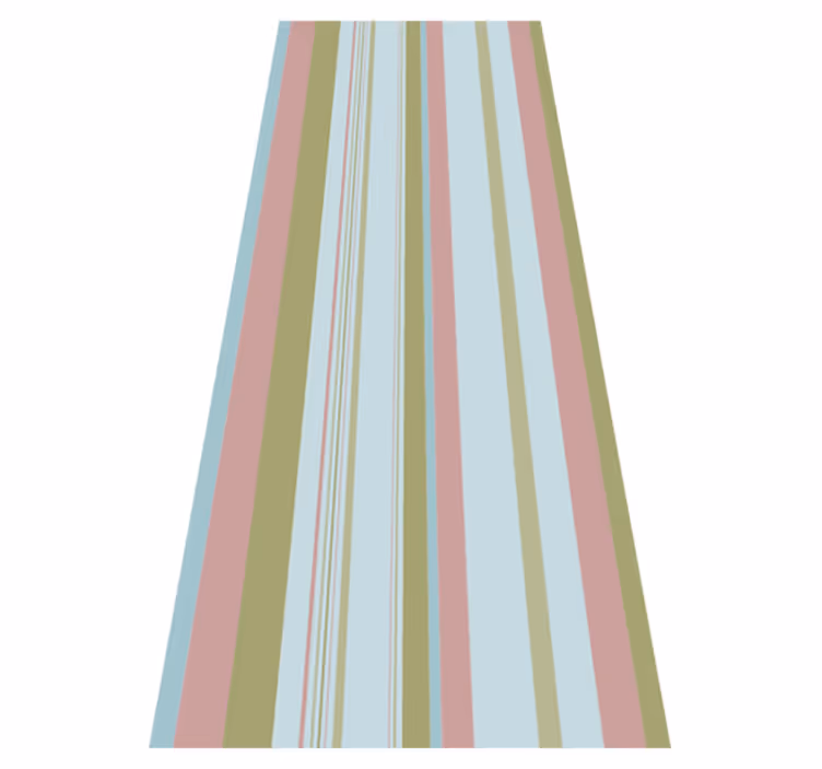Tapis vinyle chambre rayures 80's bleu et vert - TenStickers