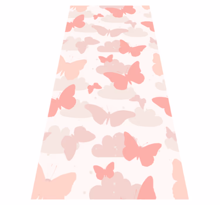 Tapis vinyle chambre motif papillons pastel - TenStickers