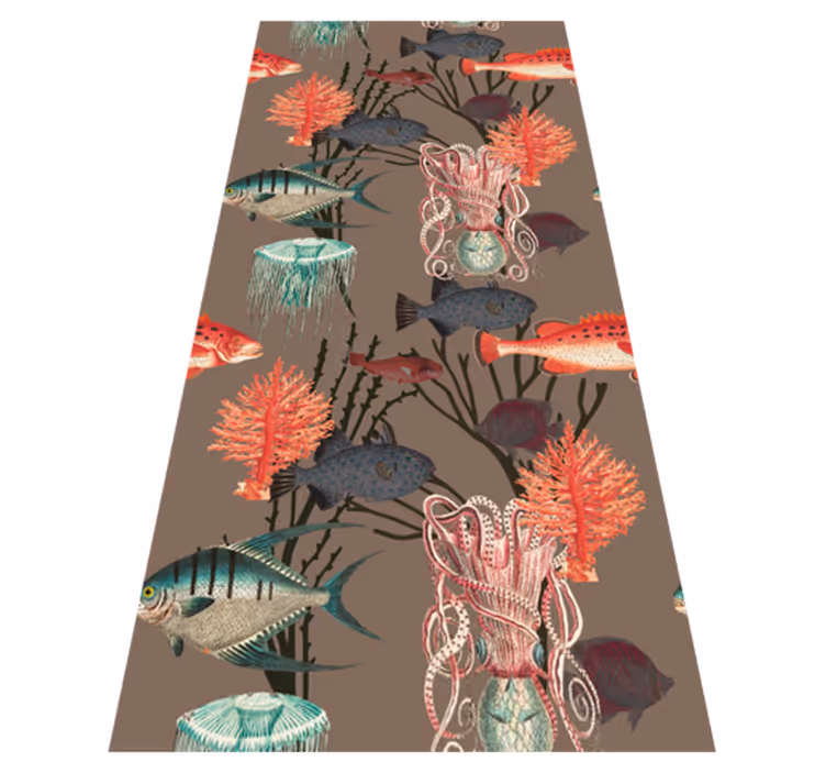 Tapis vinyle chambre vie aquatique corallienne - TenStickers