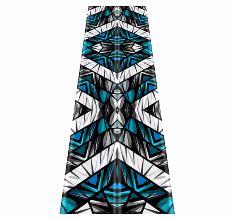 Tapis vinyle chambre graffiti noir bleu et blanc - TenStickers