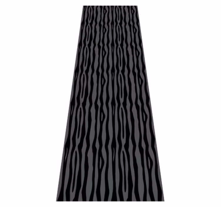 Tapis vinyle chambre rayures ondulées grises et noires - TenStickers