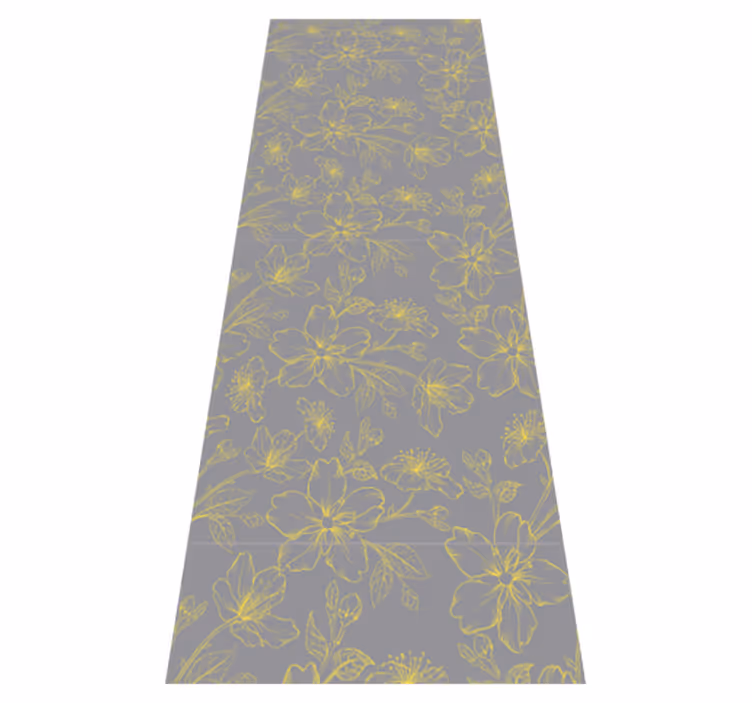 Tapis vinyle chambre motifs floraux pantone - TenStickers