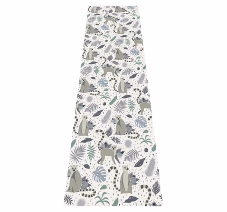 Tapis vinyle chambre lemurien nordique - TenStickers