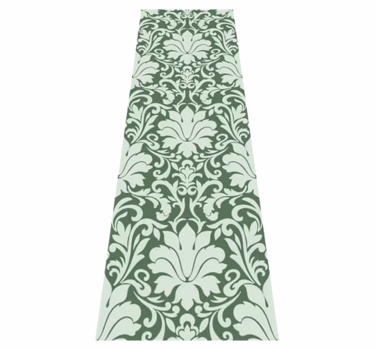 Tapis vinyle chambre vert émeraude ornemental - TenStickers
