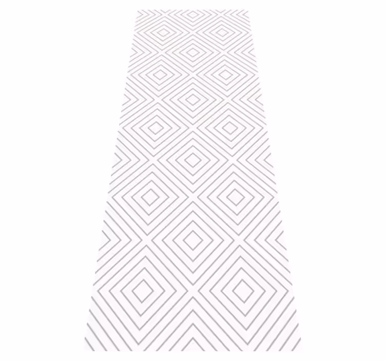 Tapis vinyle nordique motif carrés gris et blanc - TenStickers