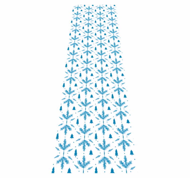 Tapis vinyle nordique saisons bleues - TenStickers