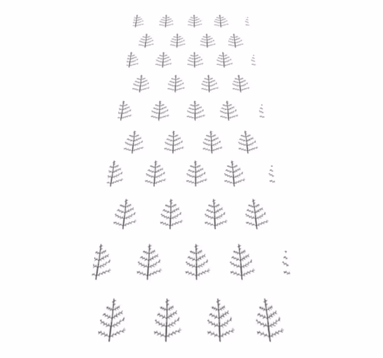Tapis vinyle nordique formes d'arbres grises minimalistes - TenStickers