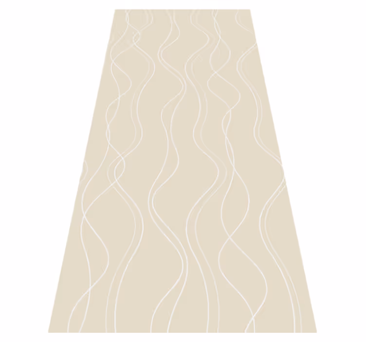 Tapis vinyle nordique motif artistique blanc et beige - TenStickers