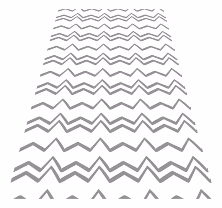 Tapis vinyle nordique motif zigzag gris irrégulier - TenStickers