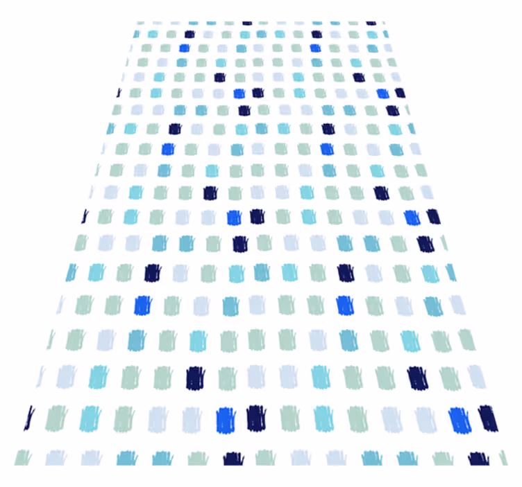 Tapis vinyle nordique coups de pinceau bleus - TenStickers
