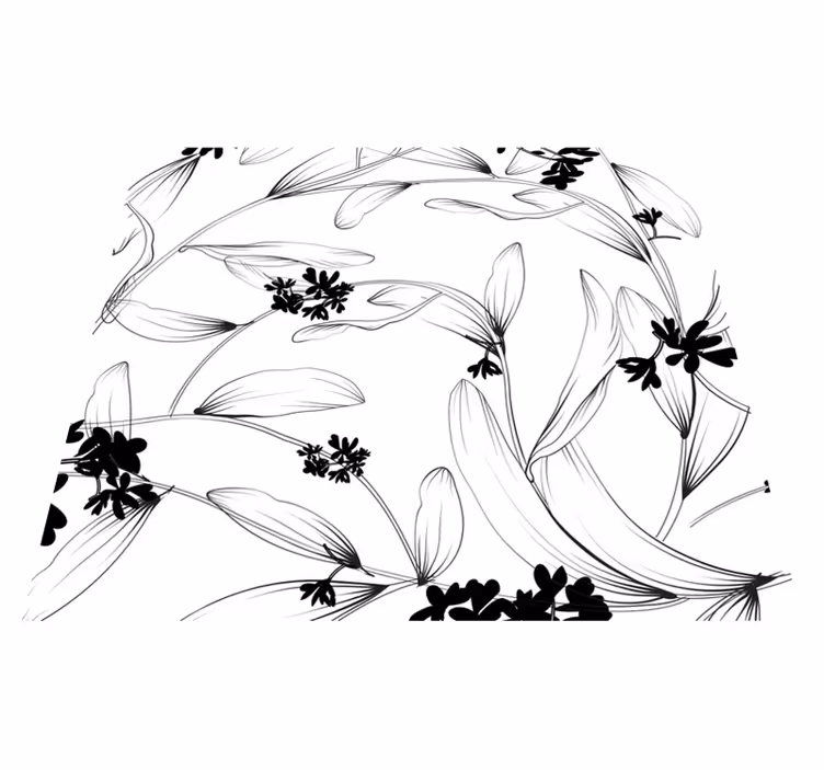 Tapis vinyle nature fleurs de lys avant-gardistes - TenStickers
