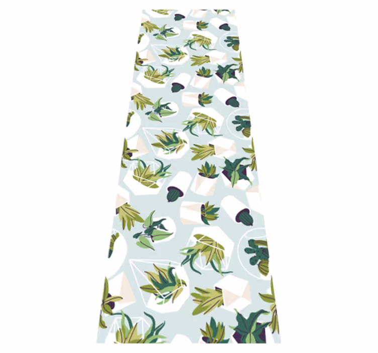 Tapis vinyle nature cactus vert - TenStickers