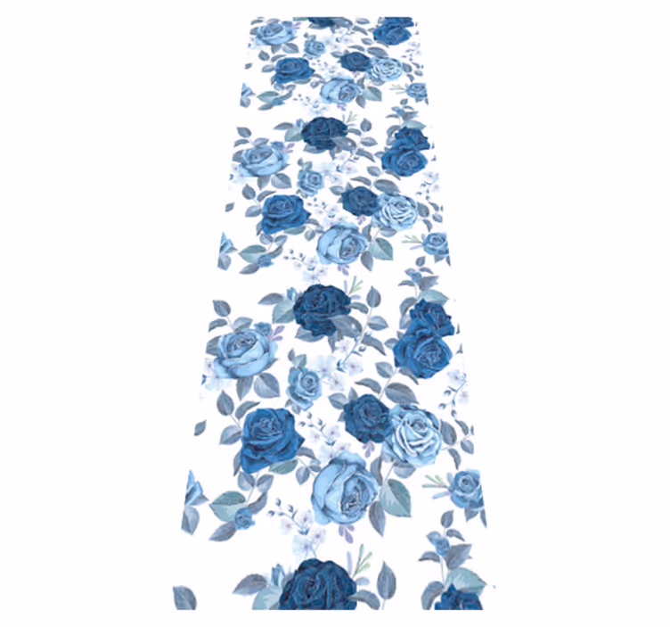 Tapis vinyle nature motif bleu et sauvage - TenStickers