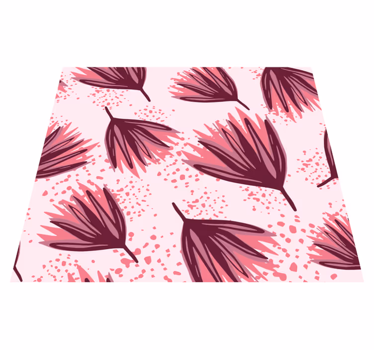 Tapis vinyle nature motif lotus abstrait - TenStickers