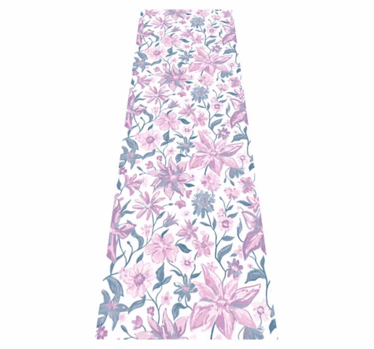 Tapis vinyle nature roses roses et grises - TenStickers