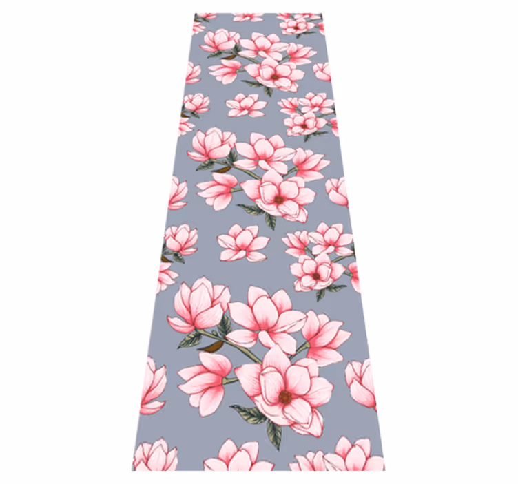 Tapis vinyle nature fleurs de magnolia magnifiques - TenStickers