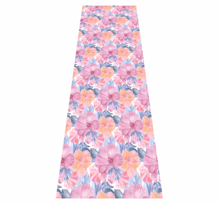 Tapis vinyle nature aquarelle mauve - TenStickers