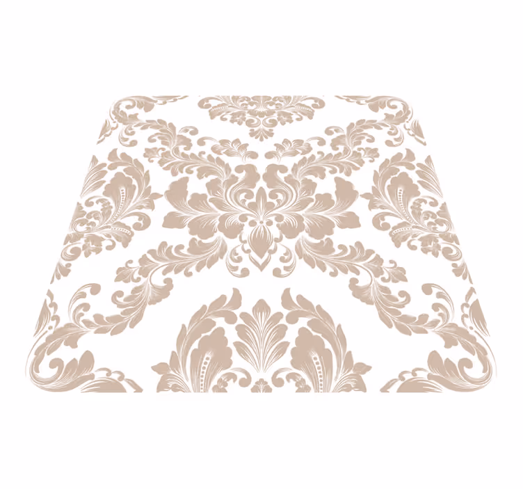 Tapis vinyle rétro motif damassé - TenStickers