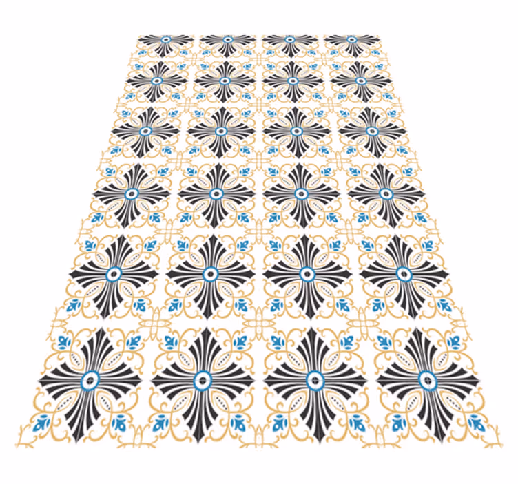 Tapis vinyle rétro design croisé spiral vintage - TenStickers