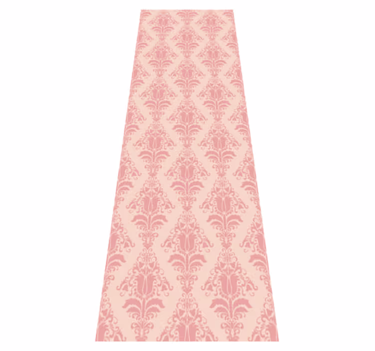 Tapis vinyle rétro motif floral rose provincial - TenStickers
