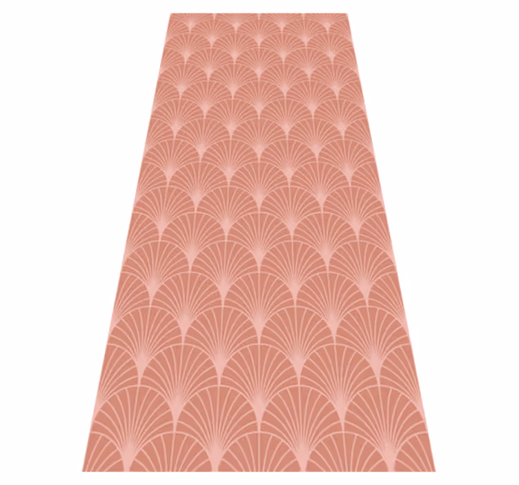Tapis vinyle rétro motif décoratif palmiers rose gold - TenStickers