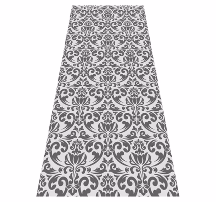 Tapis vinyle rétro design damassé abstrait - TenStickers