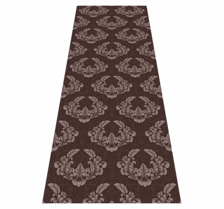 Tapis vinyle rétro motif damassé sans couture - TenStickers