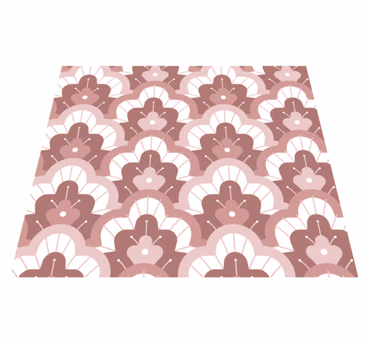 Tapis vinyle rétro rose vintage - TenStickers