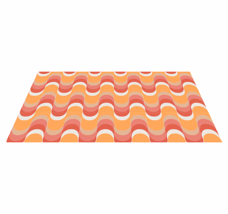Tapis vinyle rétro vagues vintage des années 70 - TenStickers