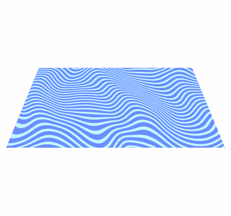 Tapis vinyle rétro lignes hypnotiques bleu clair et violet - TenStickers