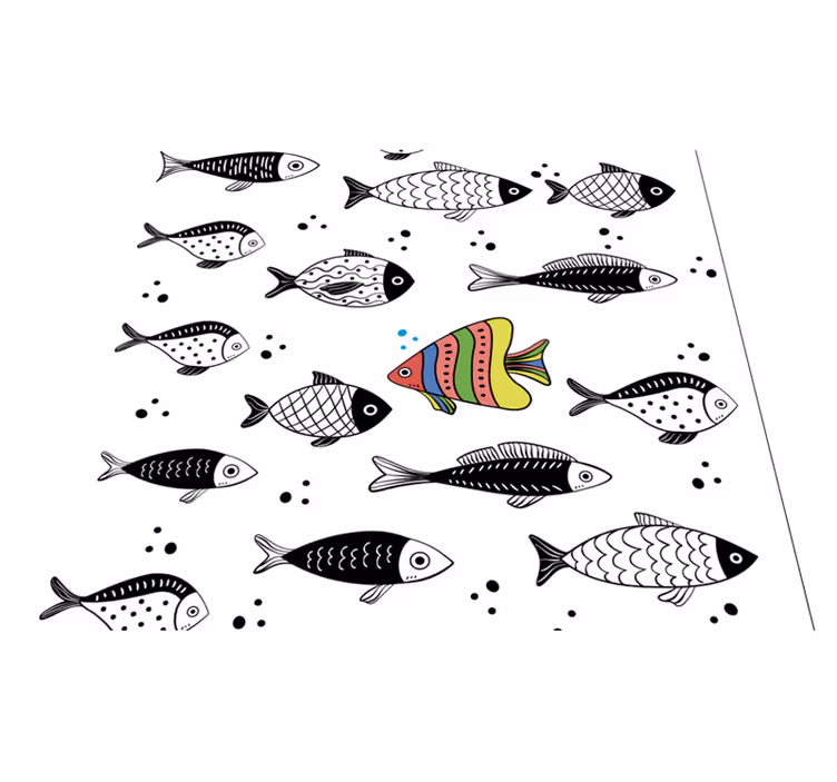 Tapis vinyle animal contre-courant - TenStickers