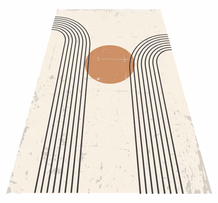 Tapis vinyle design moderne arc abstrait demi - TenStickers