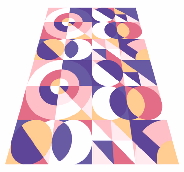 Tapis vinyle design moderne figures abstraites géométriques - TenStickers