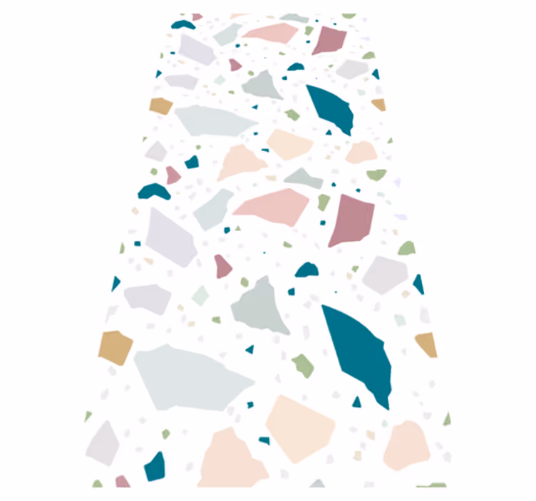 Tapis vinyle texture motif terrazzo méditerranéen - TenStickers