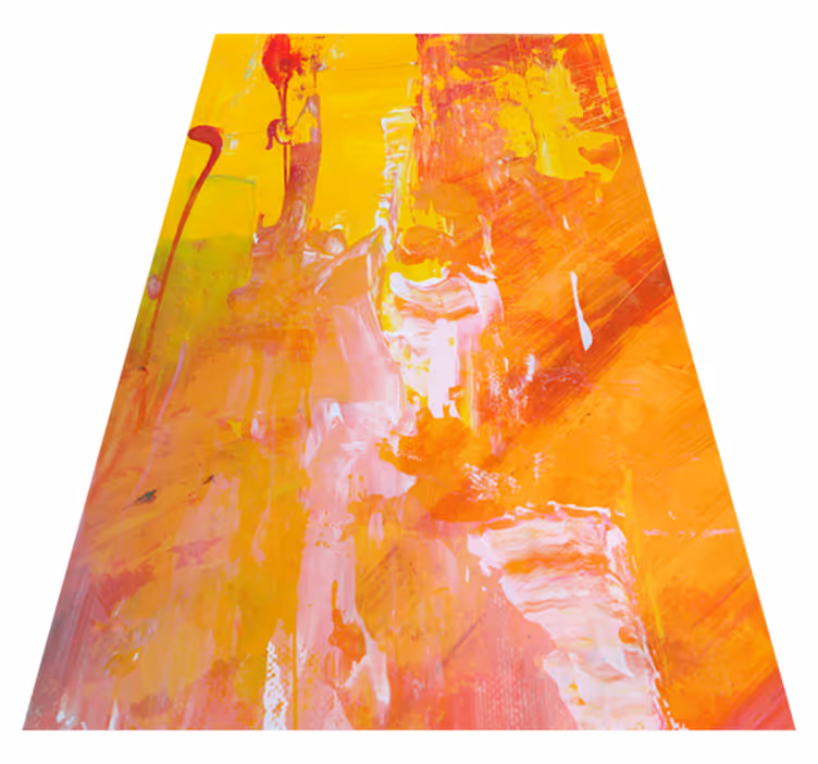 Tapis vinyle texture design abstrait orange coloré - TenStickers