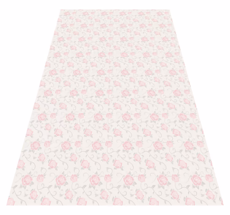 Tapis vinyle rétro petites fleurs vintage - TenStickers