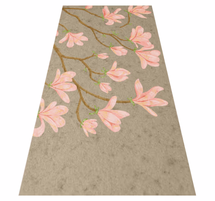 Tapis vinyle rétro style magnolia vintage - TenStickers
