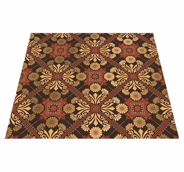 Tapis vinyle rétro papier peint vintage pour chambre - TenStickers