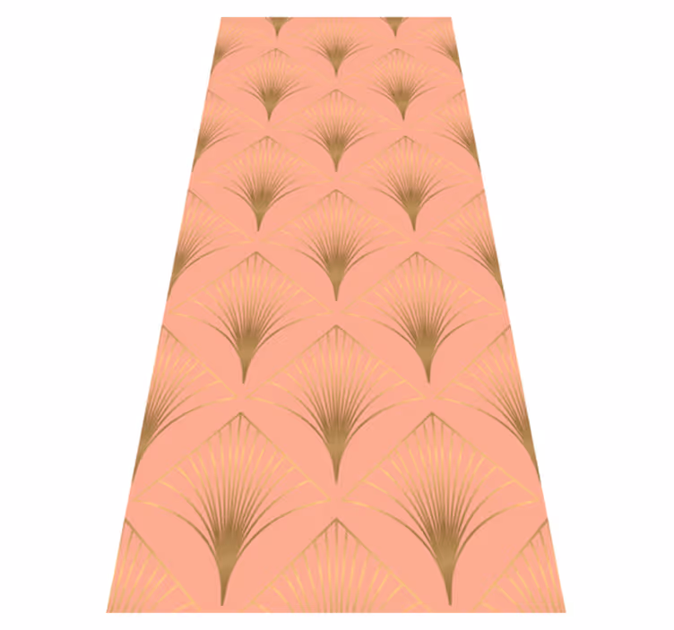 Tapis vinyle rétro motif décoratif flèche dorée - TenStickers