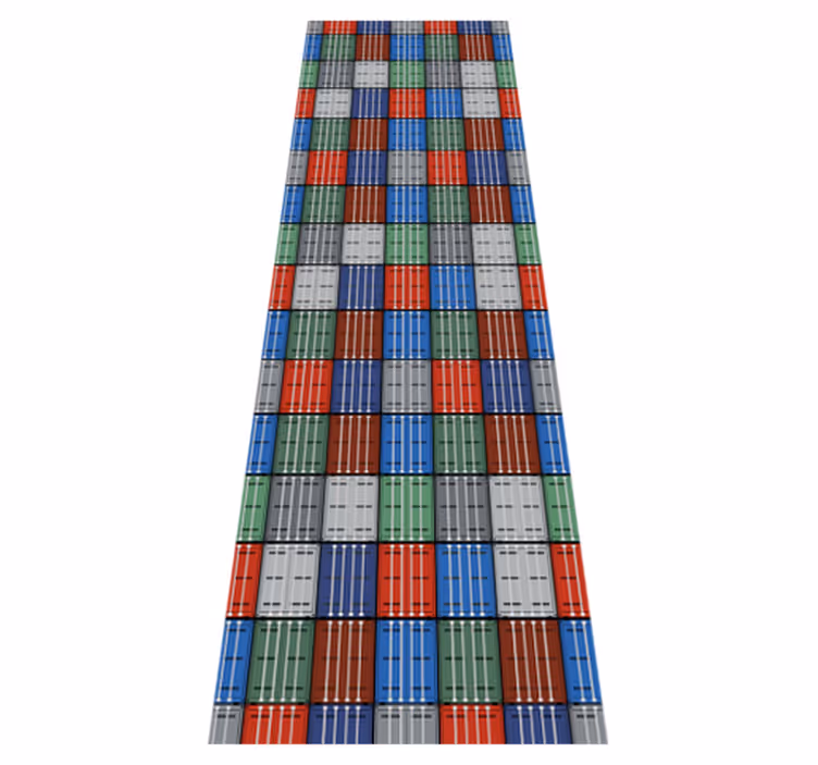 Tapis vinyle rétro boîtes métalliques foncées - TenStickers