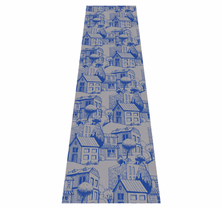 Tapis vinyle rétro façades vintage - TenStickers
