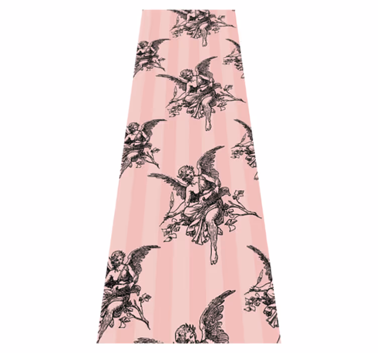 Tapis vinyle rétro motif toile de jouy - TenStickers