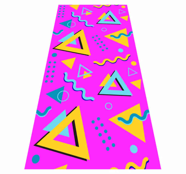 Tapis vinyle rétro formes géométriques 80s memphis - TenStickers