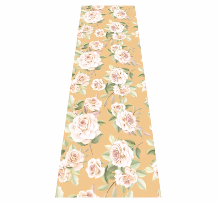 Tapis vinyle rétro motif roses provençales - TenStickers