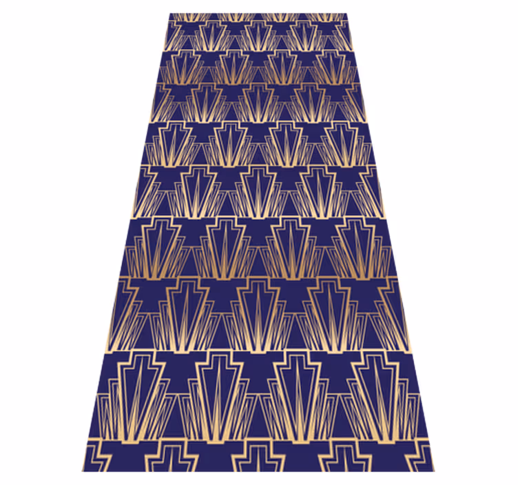 Tapis vinyle rétro motif décoratif doré dégradé - TenStickers