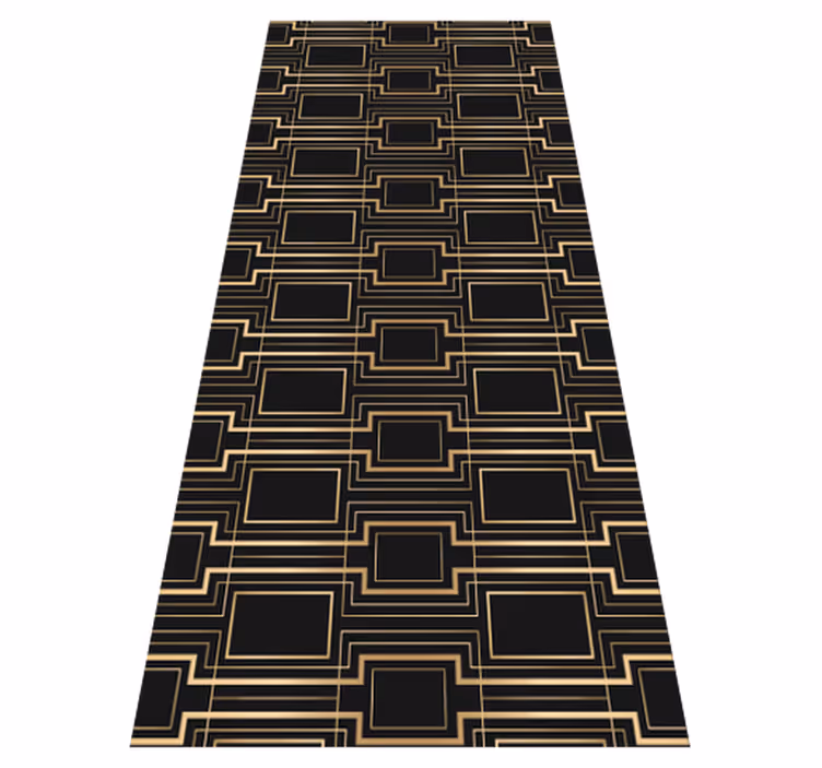 Tapis vinyle rétro motif décoratif cadres dorés - TenStickers