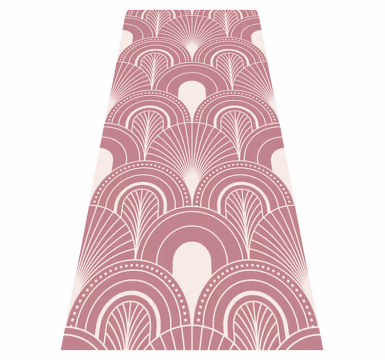 Tapis vinyle rétro style décoration arc rose doré - TenStickers